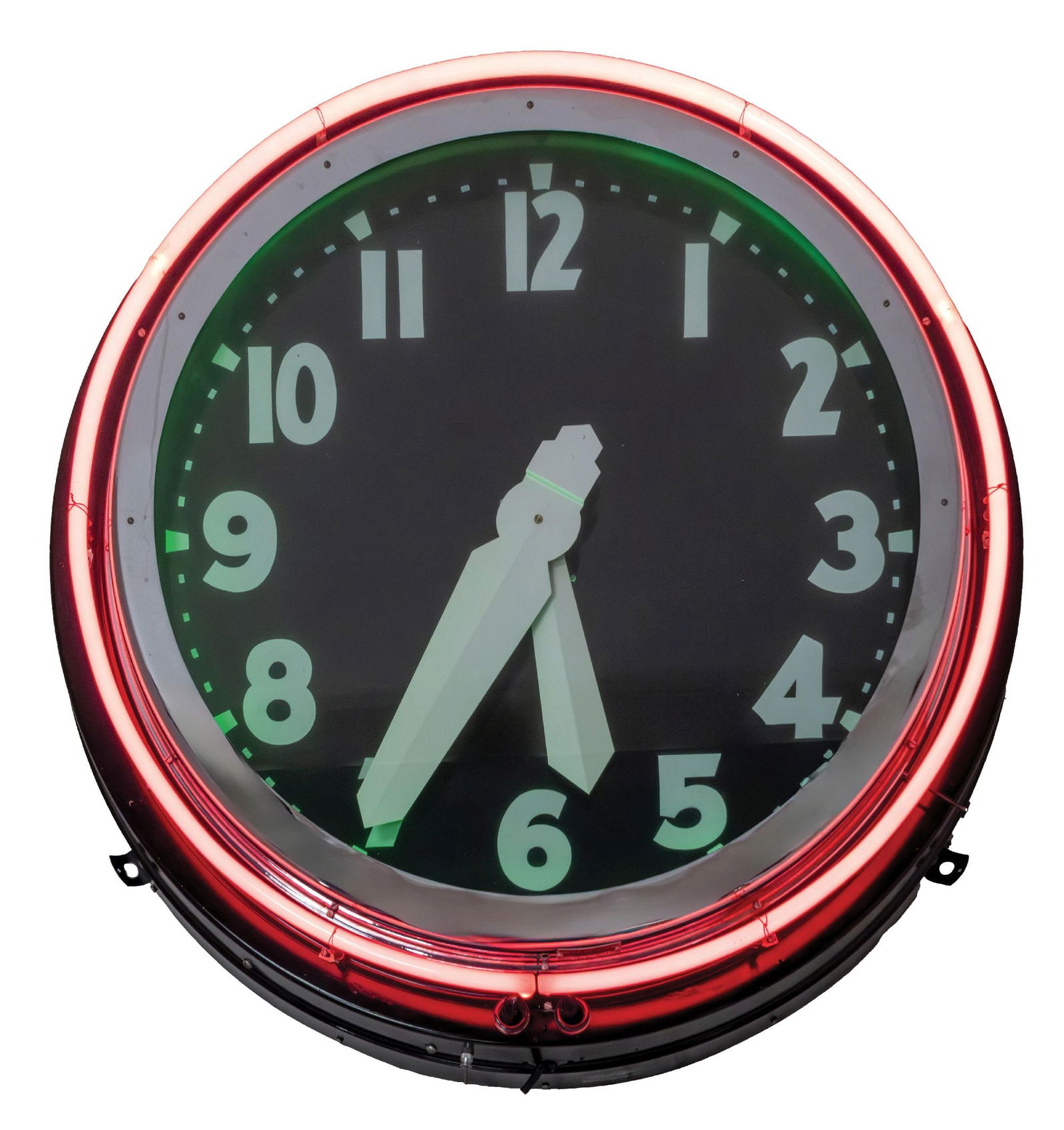 36" GLO-DIAL TWO-COLOR NEON CLOCK (1 of 3)