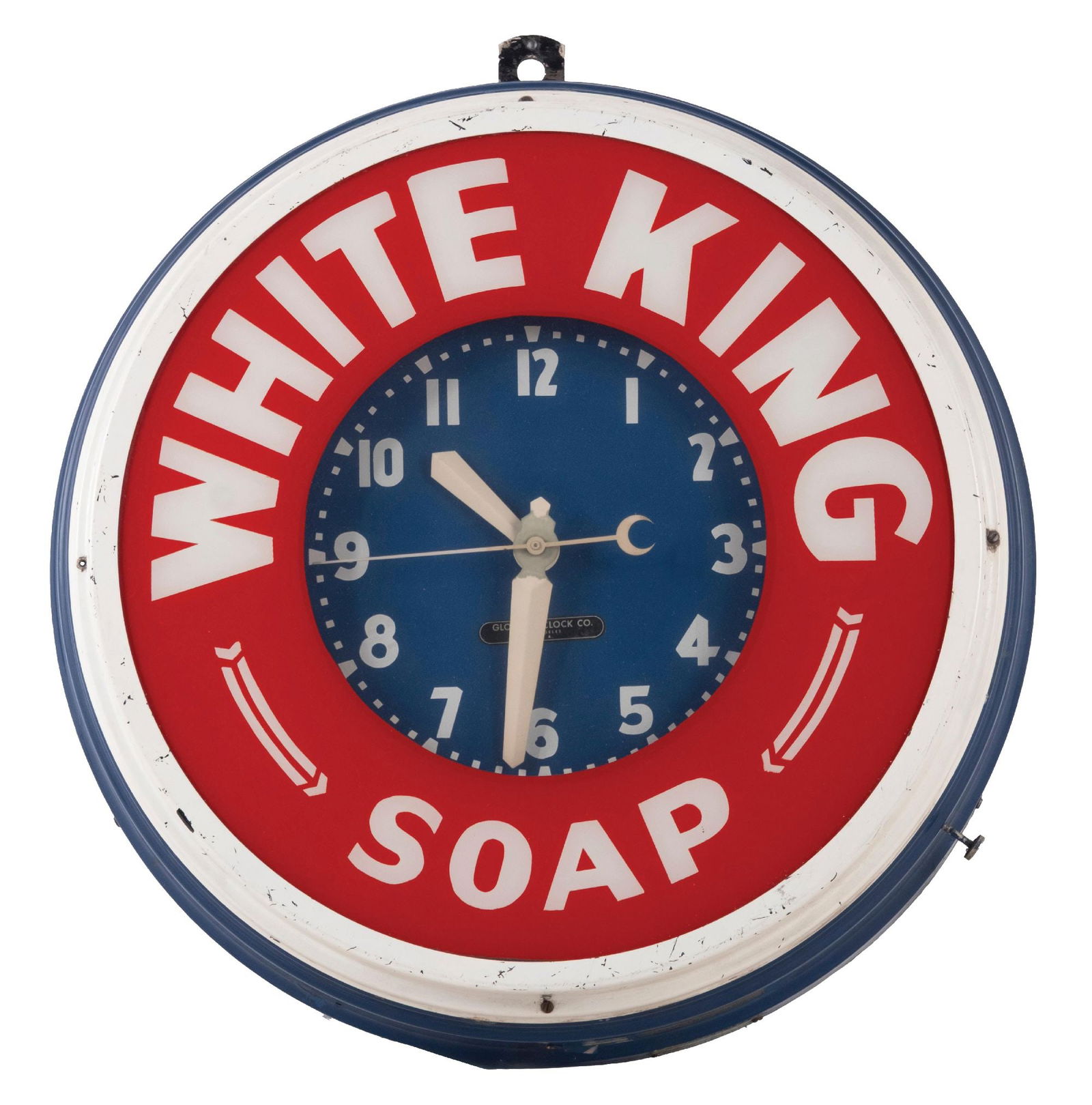 ORIGINAL WHITE KING SOAP NEON CLOCK (1 of 2)