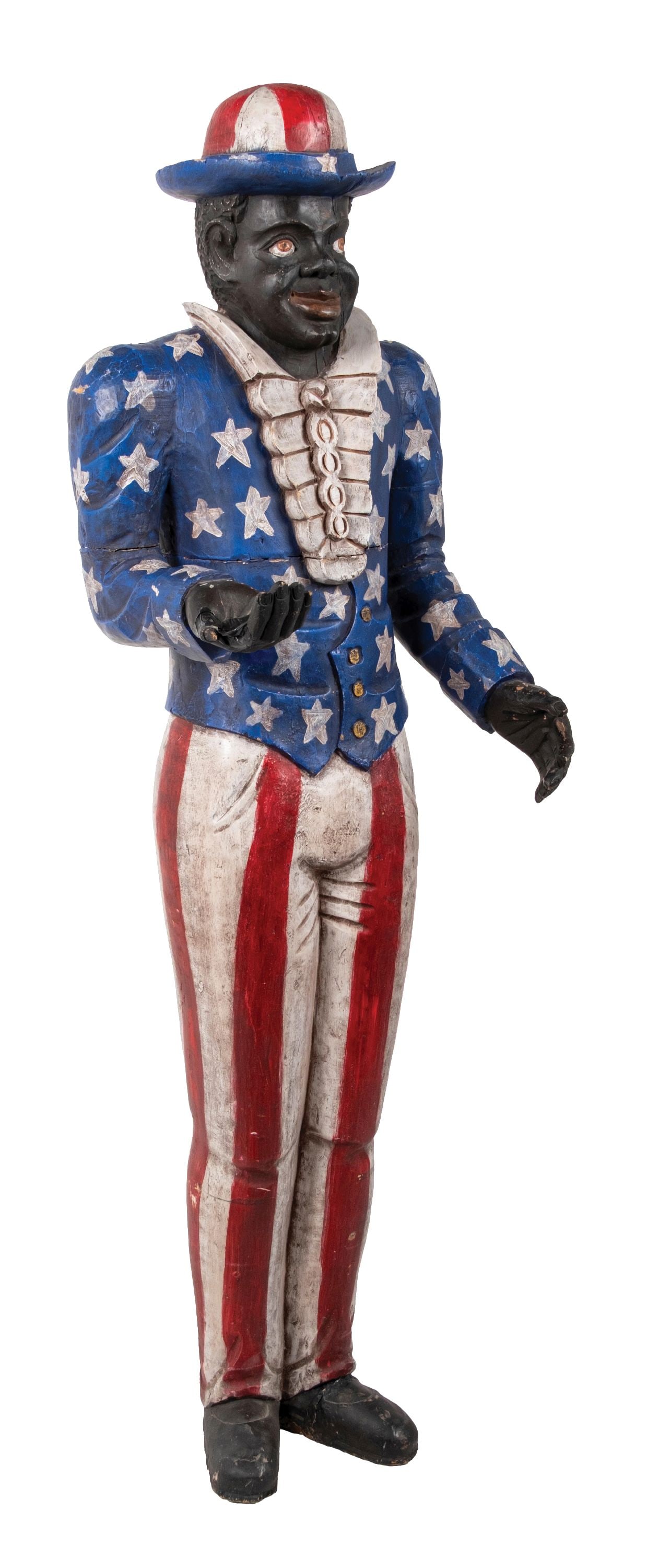 CARVED BLACK AMERICANA PATRIOTIC STATUE (1 of 5)