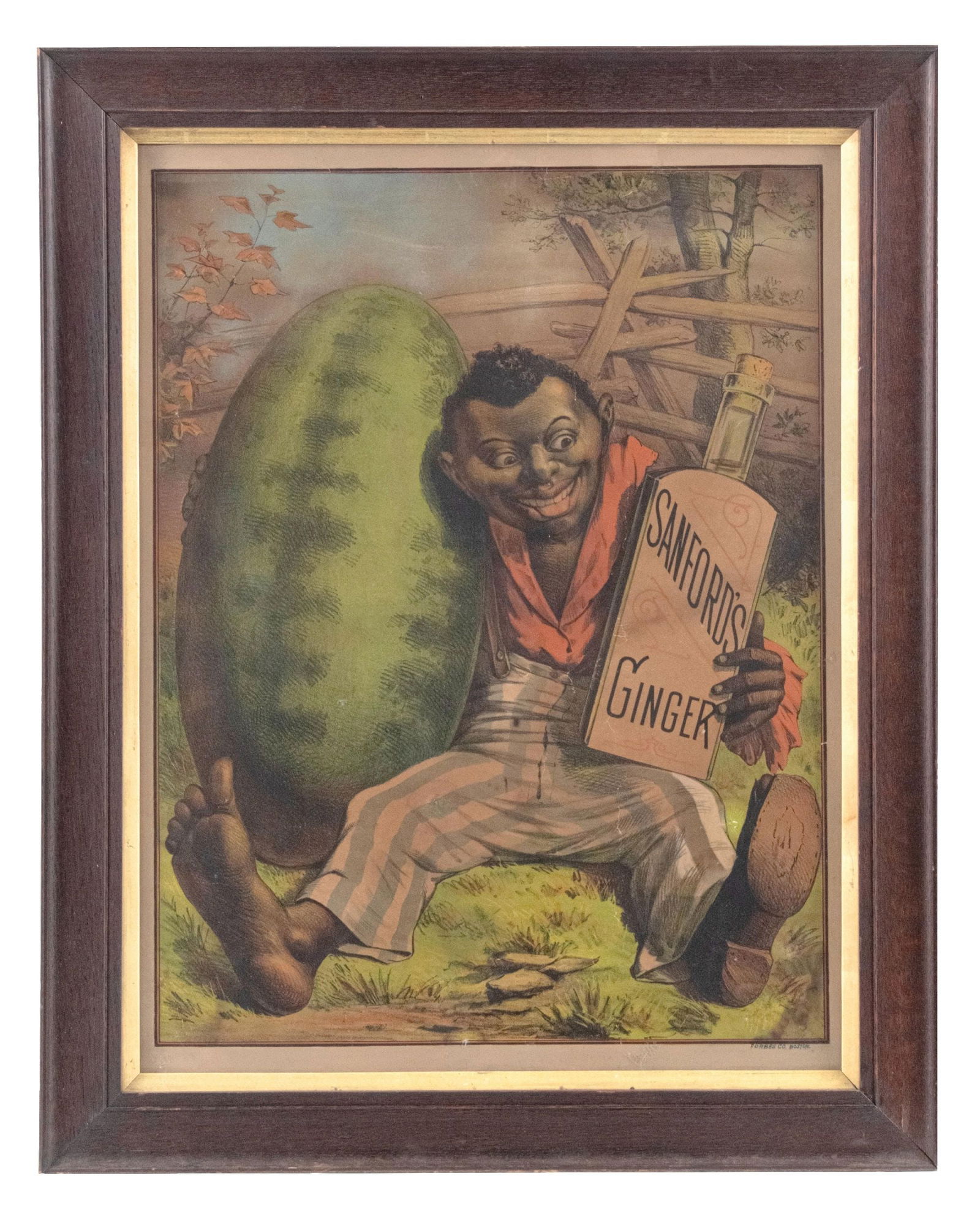 FRAMED CARDSTOCK ADVERTISEMENT FOR SANFORD'S GINGER (1 of 3)