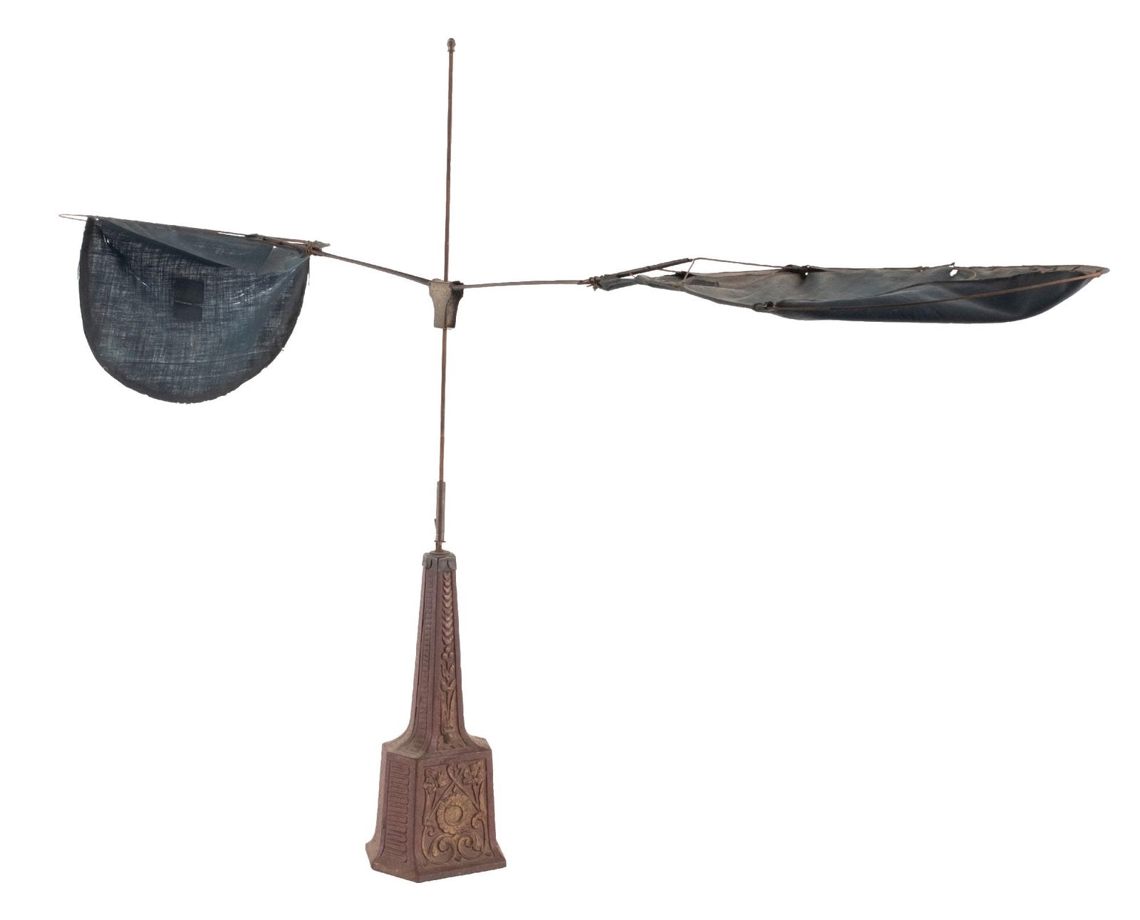 CAST IRON TABLE CLOCKWORK FLY FAN (1 of 5)