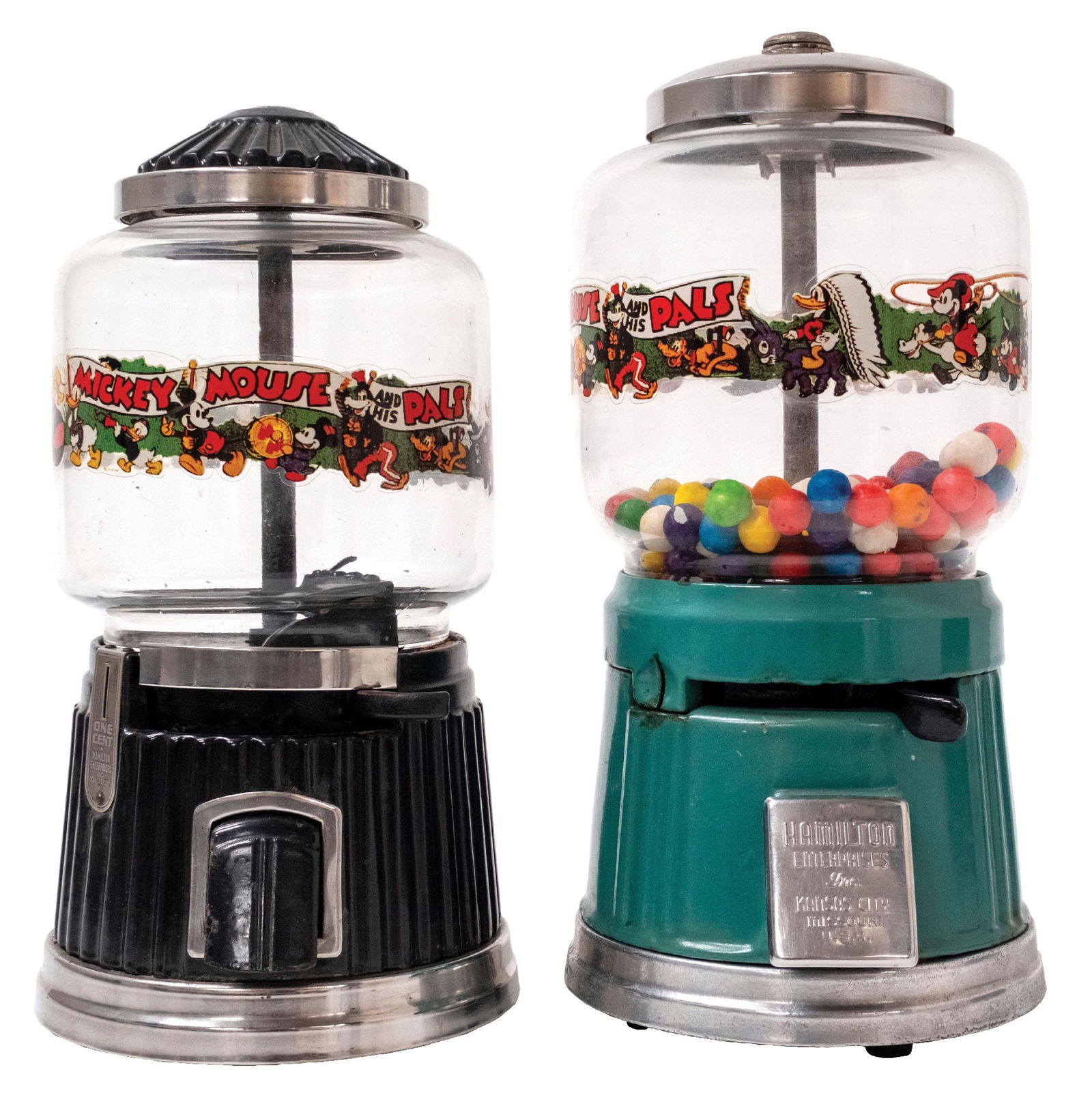 PAIR OF HAMILTON ENTERPRISES MICKEY MOUSE VENDING MACHINES (1 of 5)
