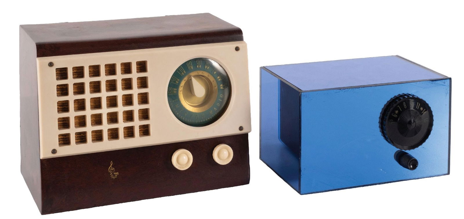 PAIR OF COUNTER TOP DECO RADIOS (1 of 5)