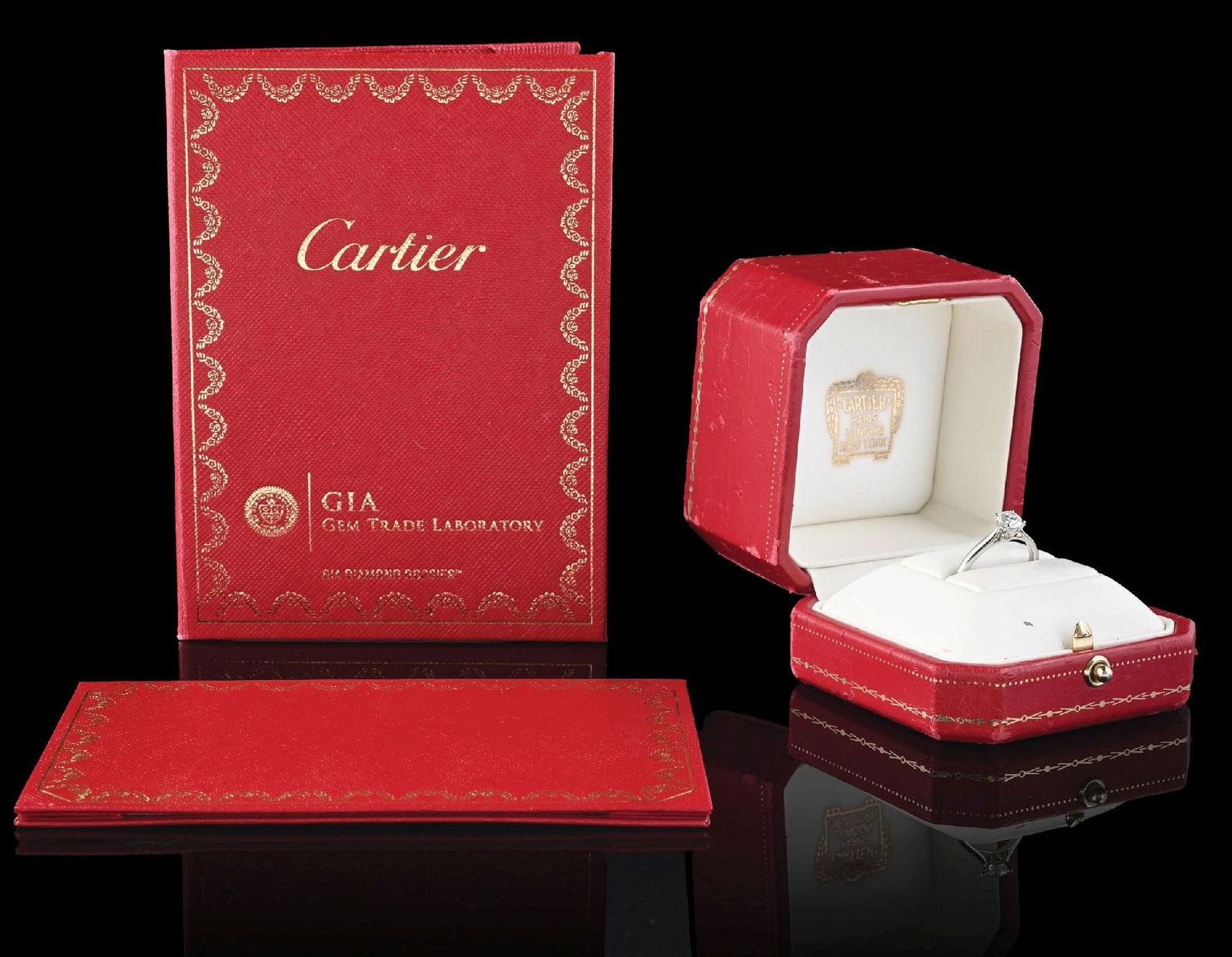 CARTIER PLATINUM DIAMOND SOLITAIRE RING W/ GIA REPORT & CERT. (1 of 13)