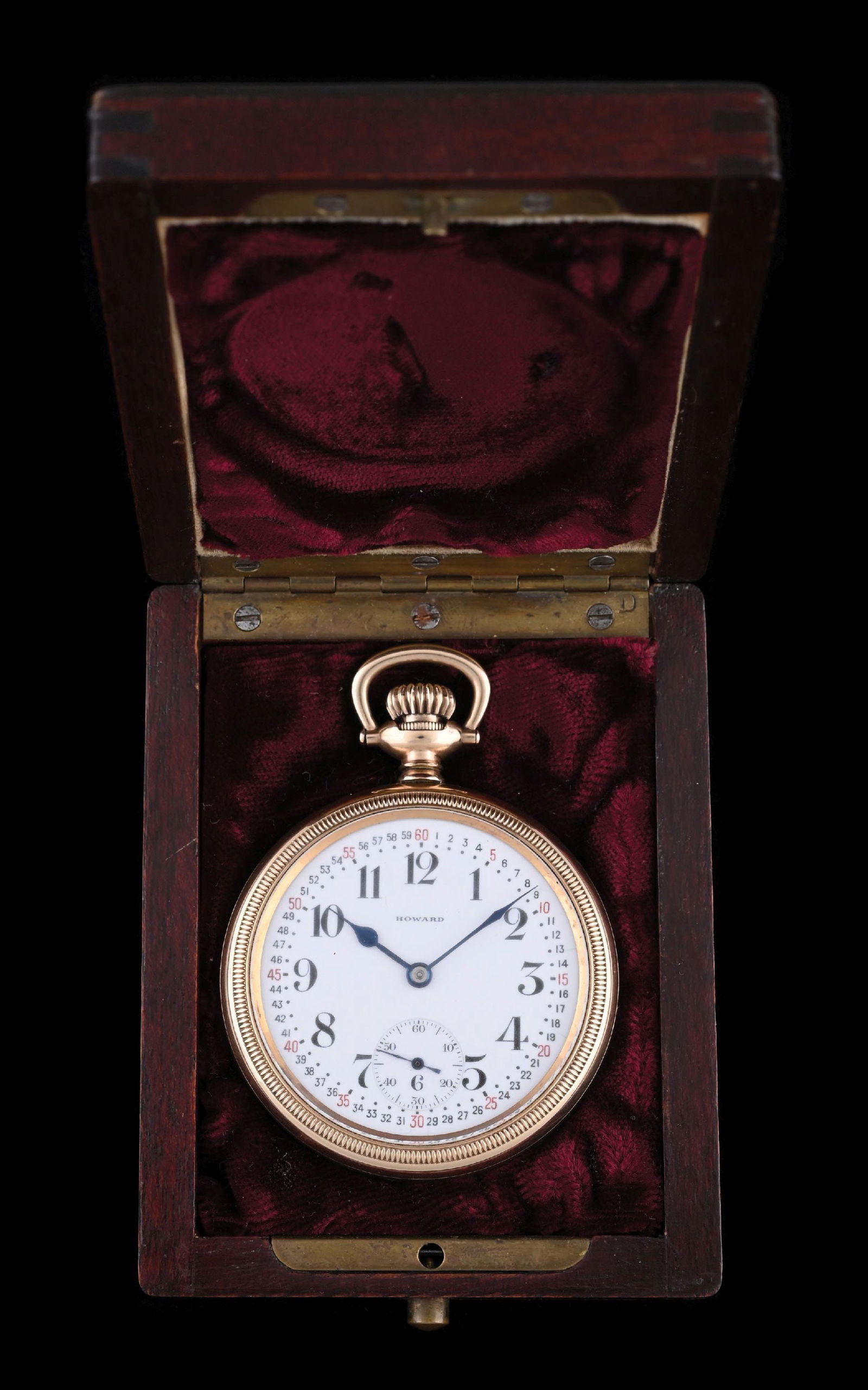 E. HOWARD OPEN FACE GOLD FILLED POCKET WATCH W/ CASE (1 of 6)