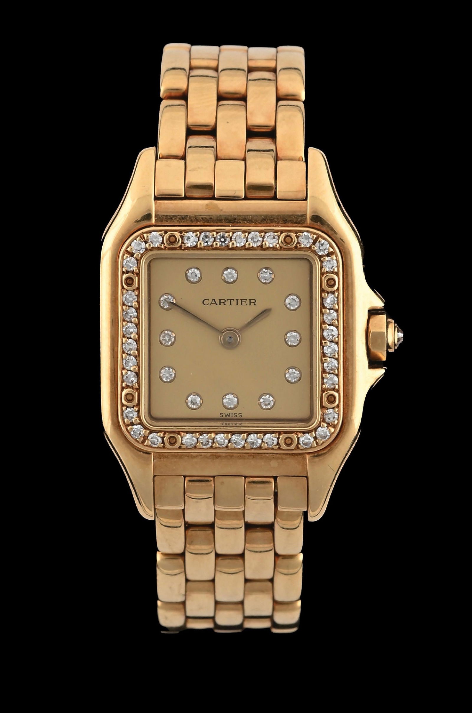 PANTHERE DE CARTIER 18K GOLD & DIAMOND WRISTWATCH (1 of 5)