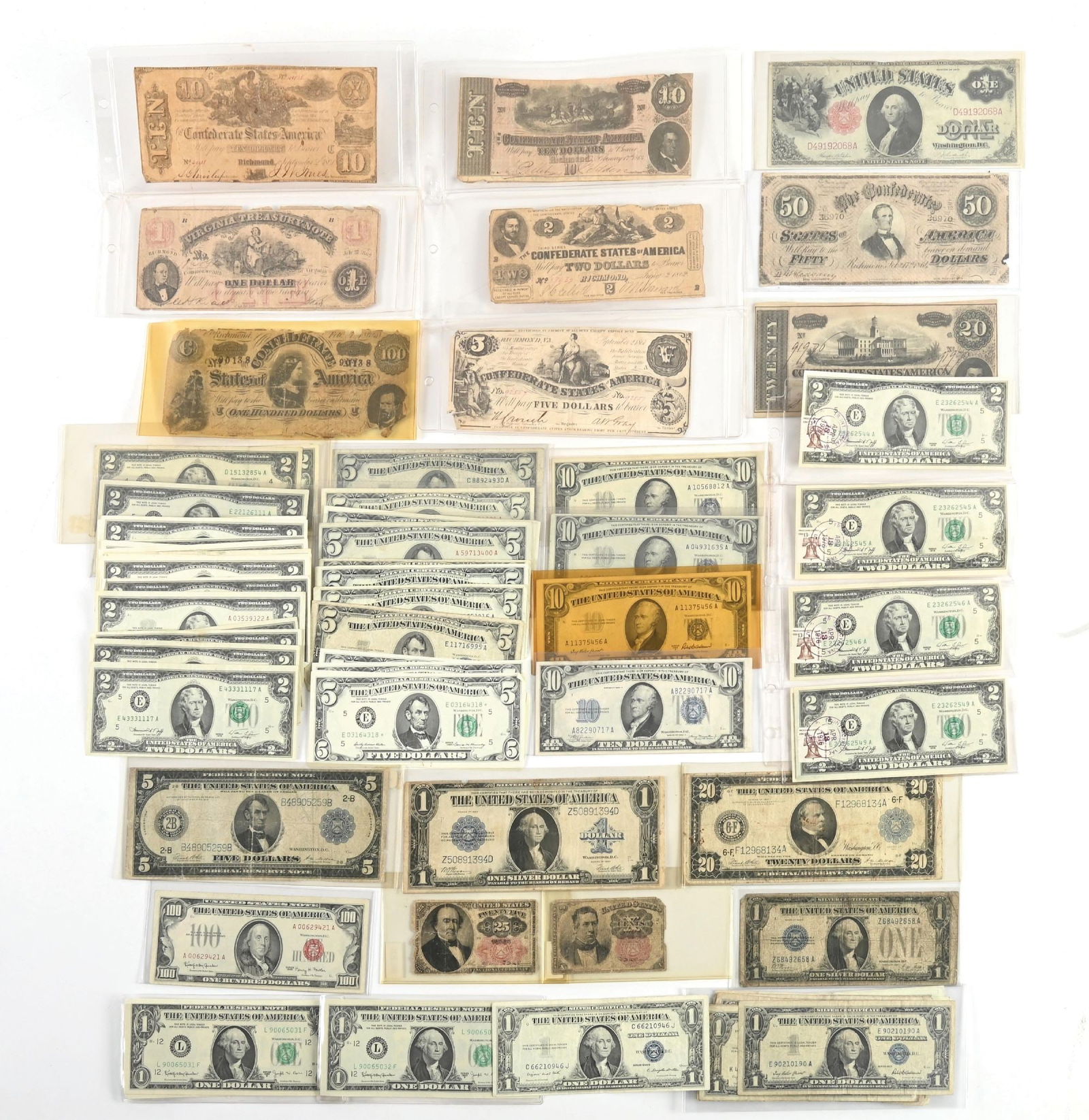 LARGE LOT OF ANTIQUE MONEY (1 of 5)