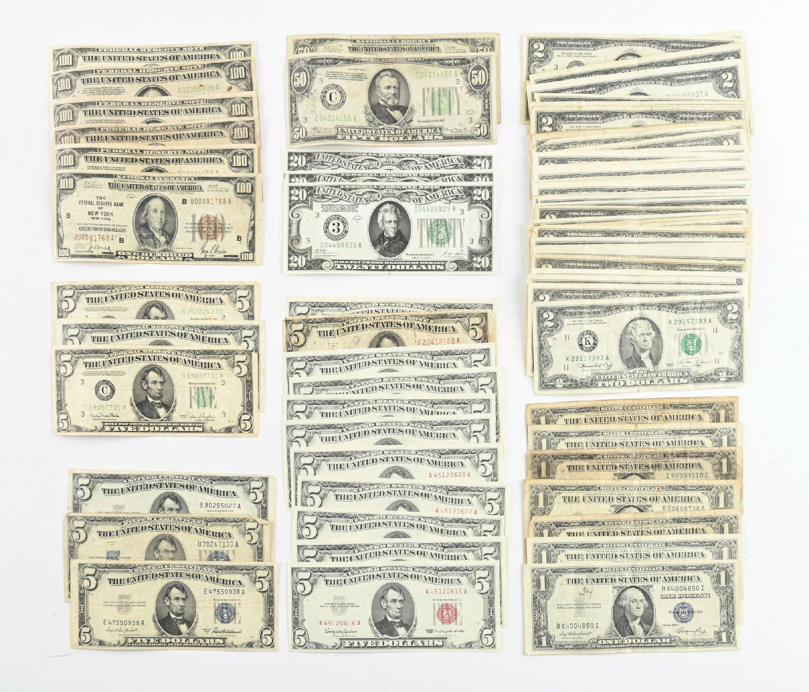 LARGE LOT OF EARLY US NOTES (1 of 1)