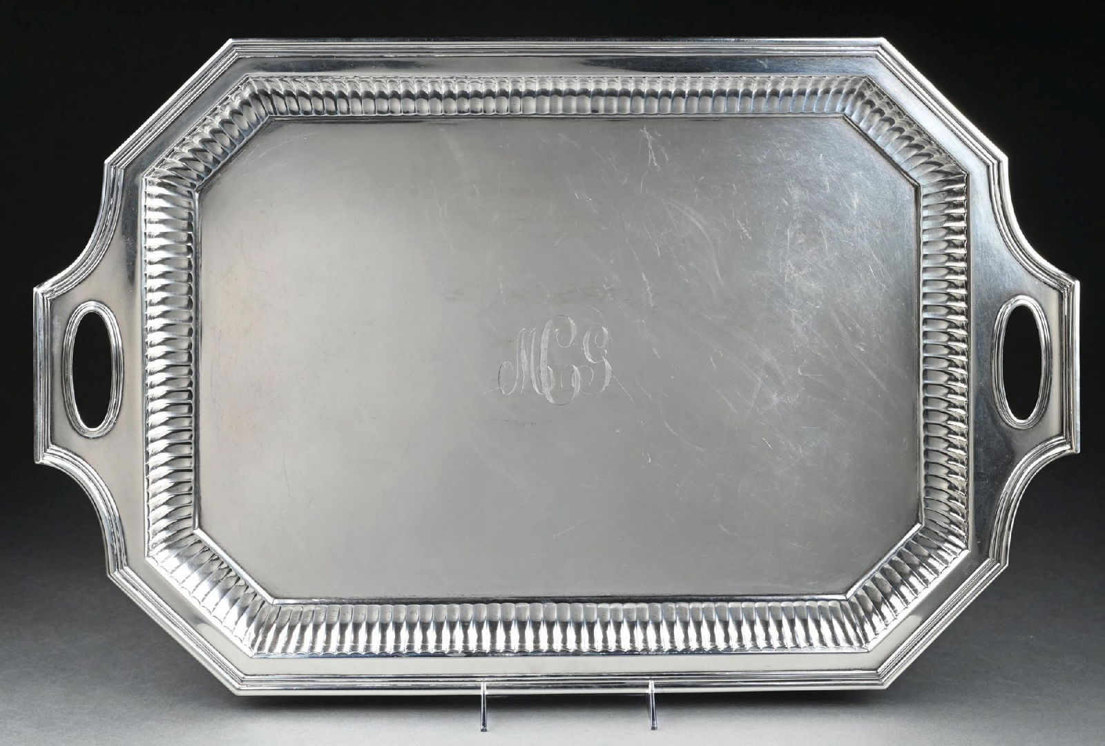 MONUMENTAL STERLING SILVER SERVING TRAY (1 of 3)