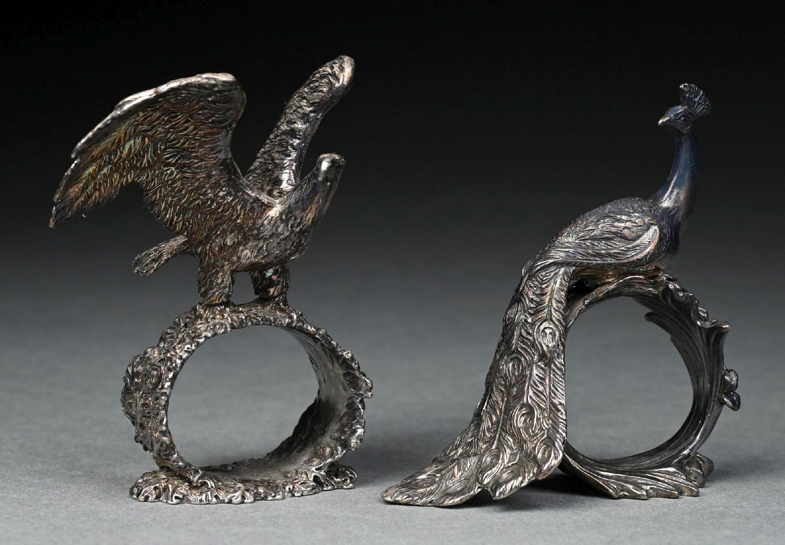 LOT OF 2: FIGURAL BIRD NAPKIN RINGS (1 of 5)