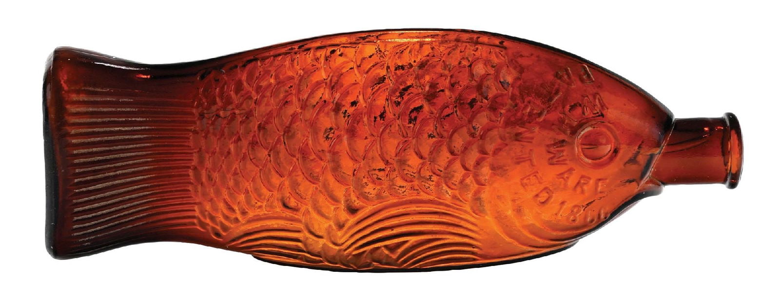 W.H. WARE THE FISH BITTERS FIGURAL BOTTLE (1 of 7)