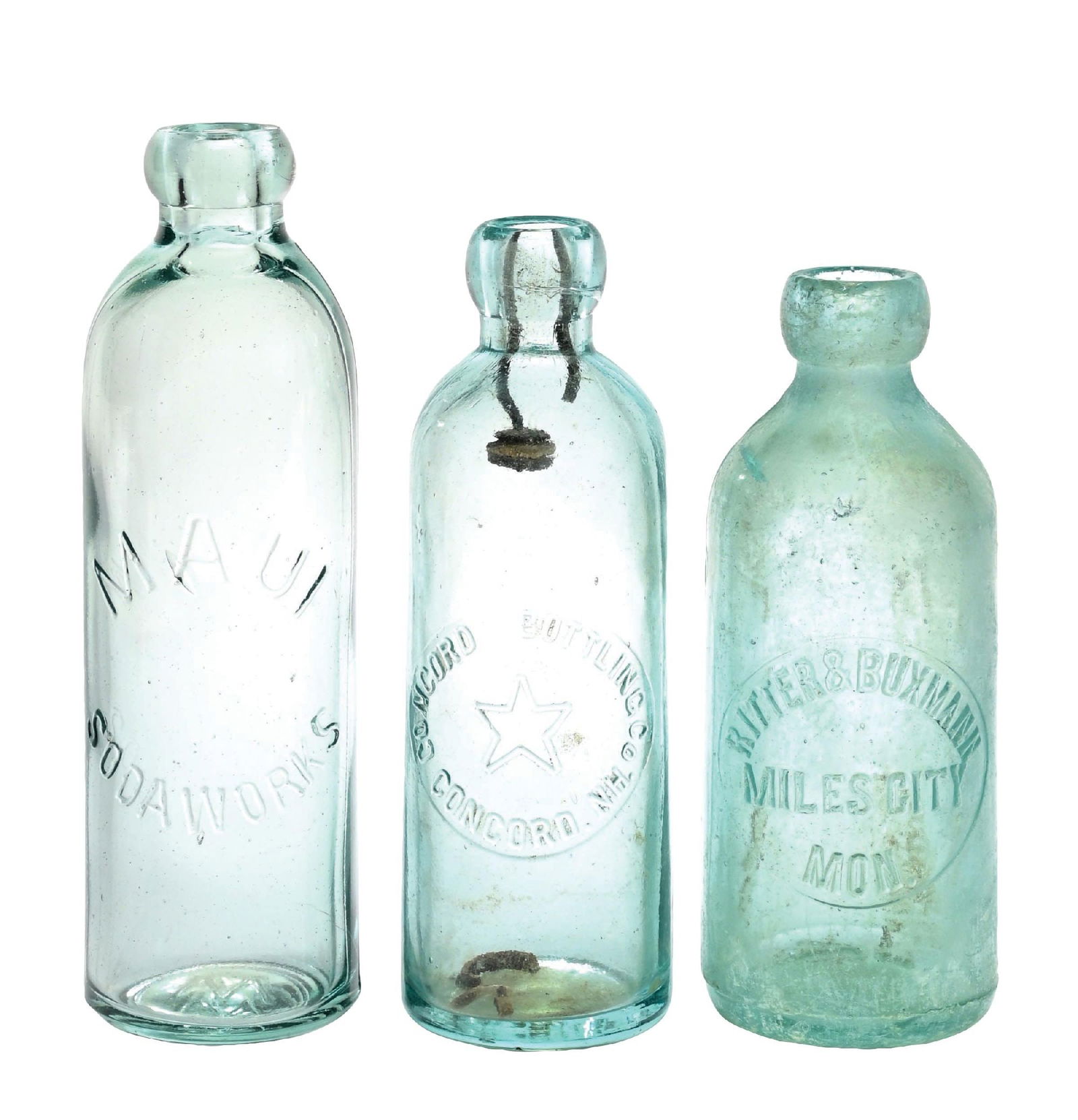 LOT OF 3: HUTCHINSON BOTTLES (1 of 7)