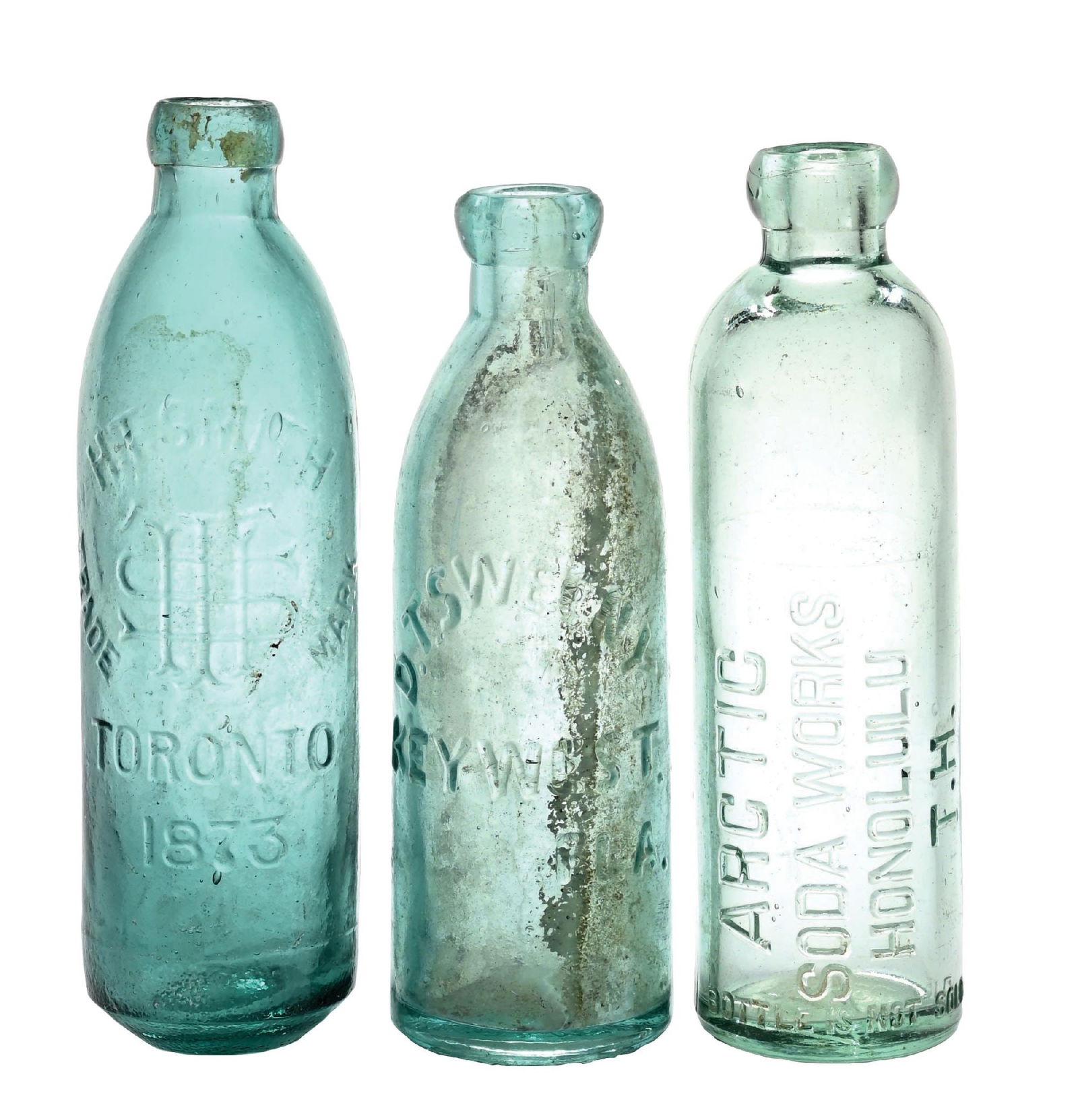 LOT OF 3: GLASS BOTTLES (1 of 7)