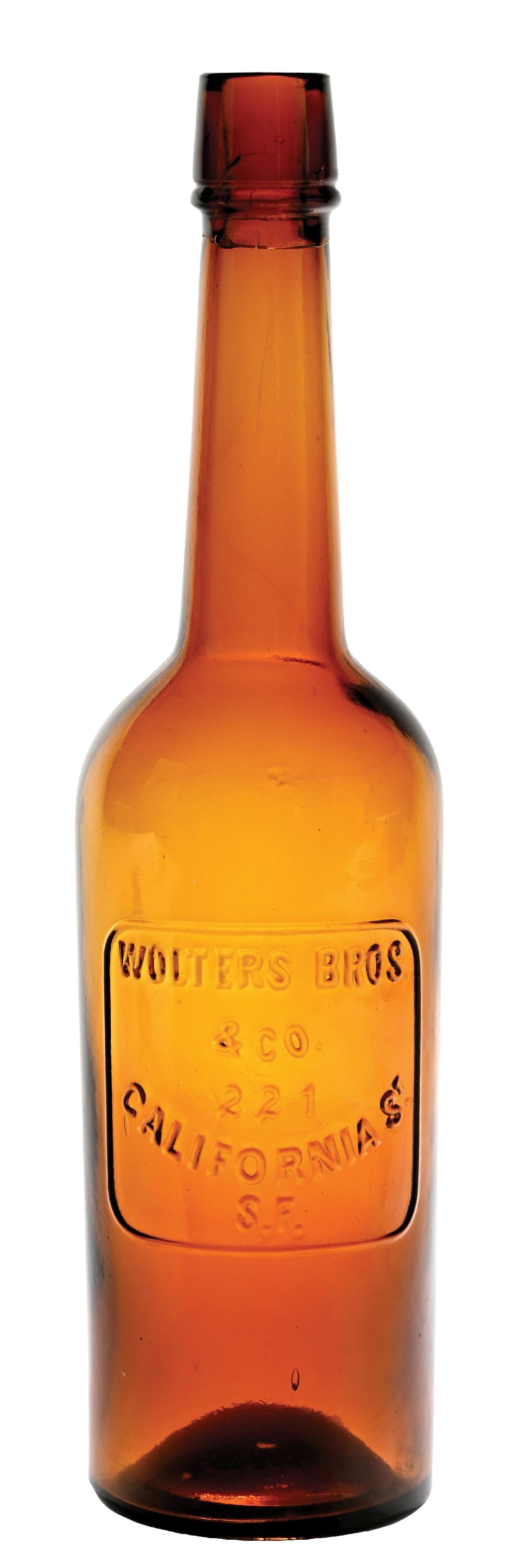 WOLTER'S BROTHERS AMBER WHISKY BOTTLE