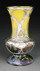 LOETZ CYSTISES VASE W/ ALVIN SILVER