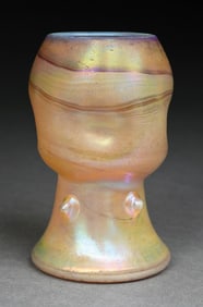 STUBEN GOLD AURENE CABINET VASE