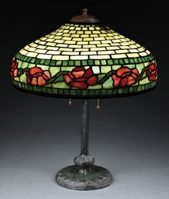 WHALEY LEADED GLASS TABLE LAMP