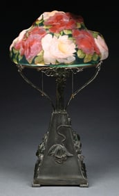 PAIRPOINT PUFFY ROSE TABLE LAMP