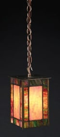 SLAG GLASS ARTS & CRAFTS HANGING FIXTURE