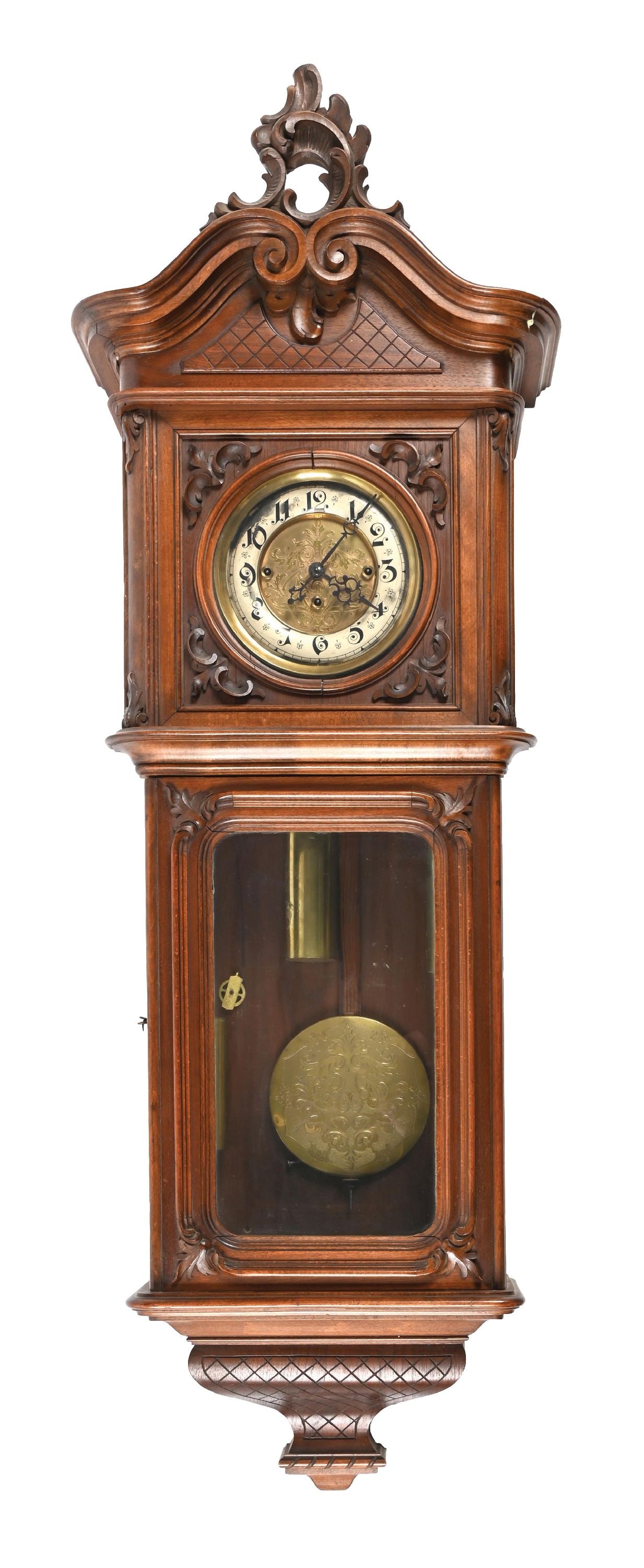 19TH CENTURY 3 WEIGHT AUSTRIAN "GRAND SONNERIE" VIENNA REGULATOR WALL CLOCK (1 of 3)