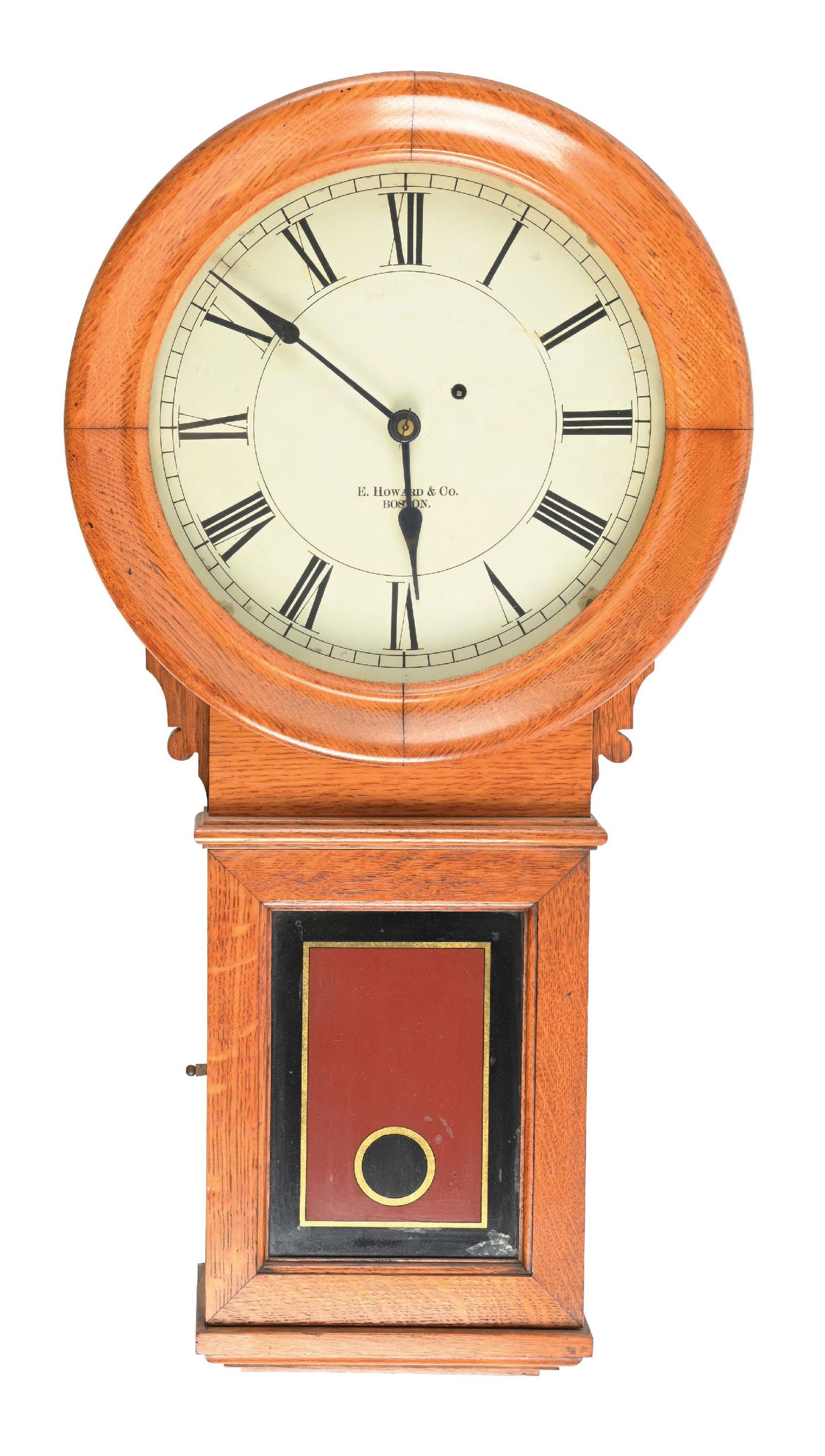 E. HOWARD #70 REGULATOR WALL CLOCK WITH 12" DIAL (1 of 3)