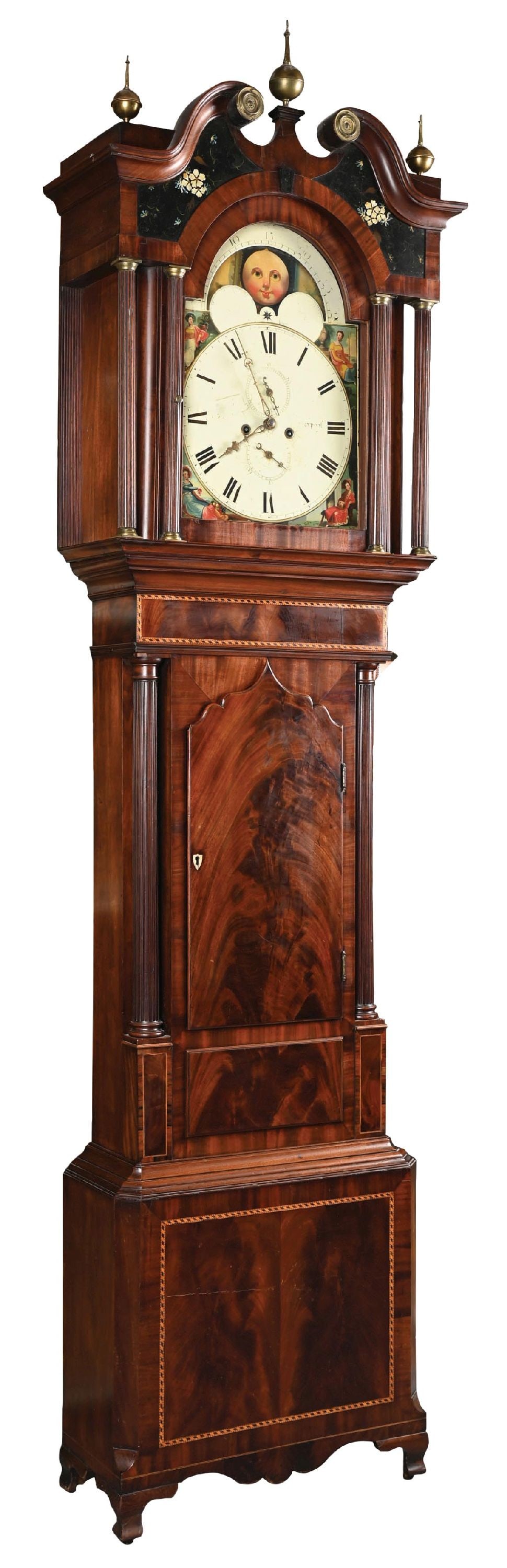 LARGE ANTIQUE CASED GRANDFATHERS CLOCK (1 of 1)