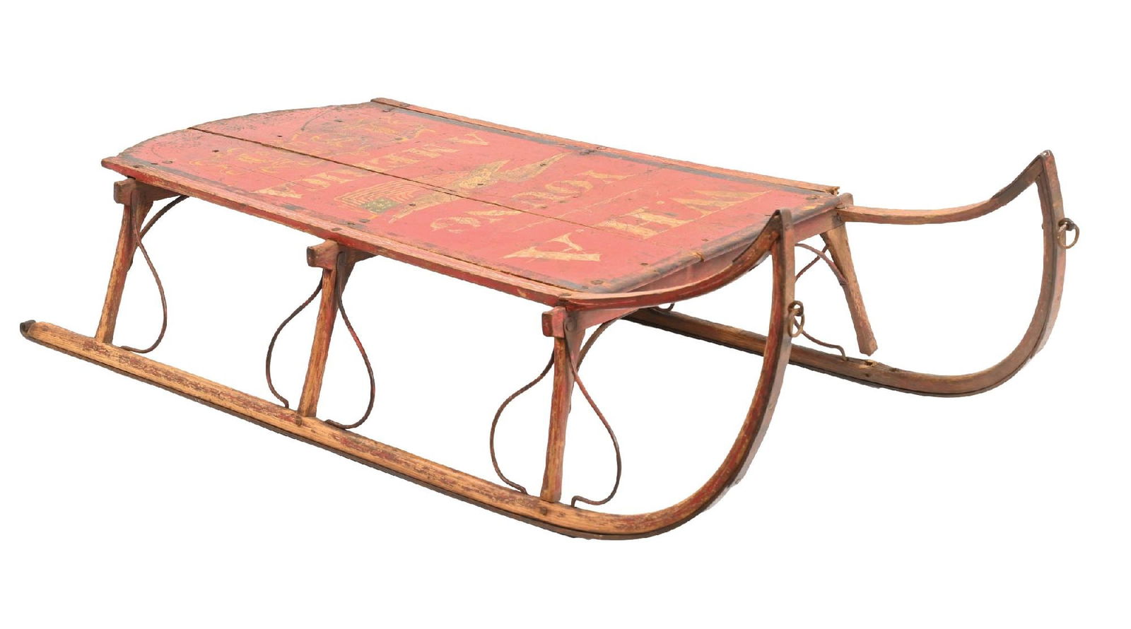 W.H.A. YOUNG AMERICA HAND-PAINTED VINTAGE SLED (1 of 4)