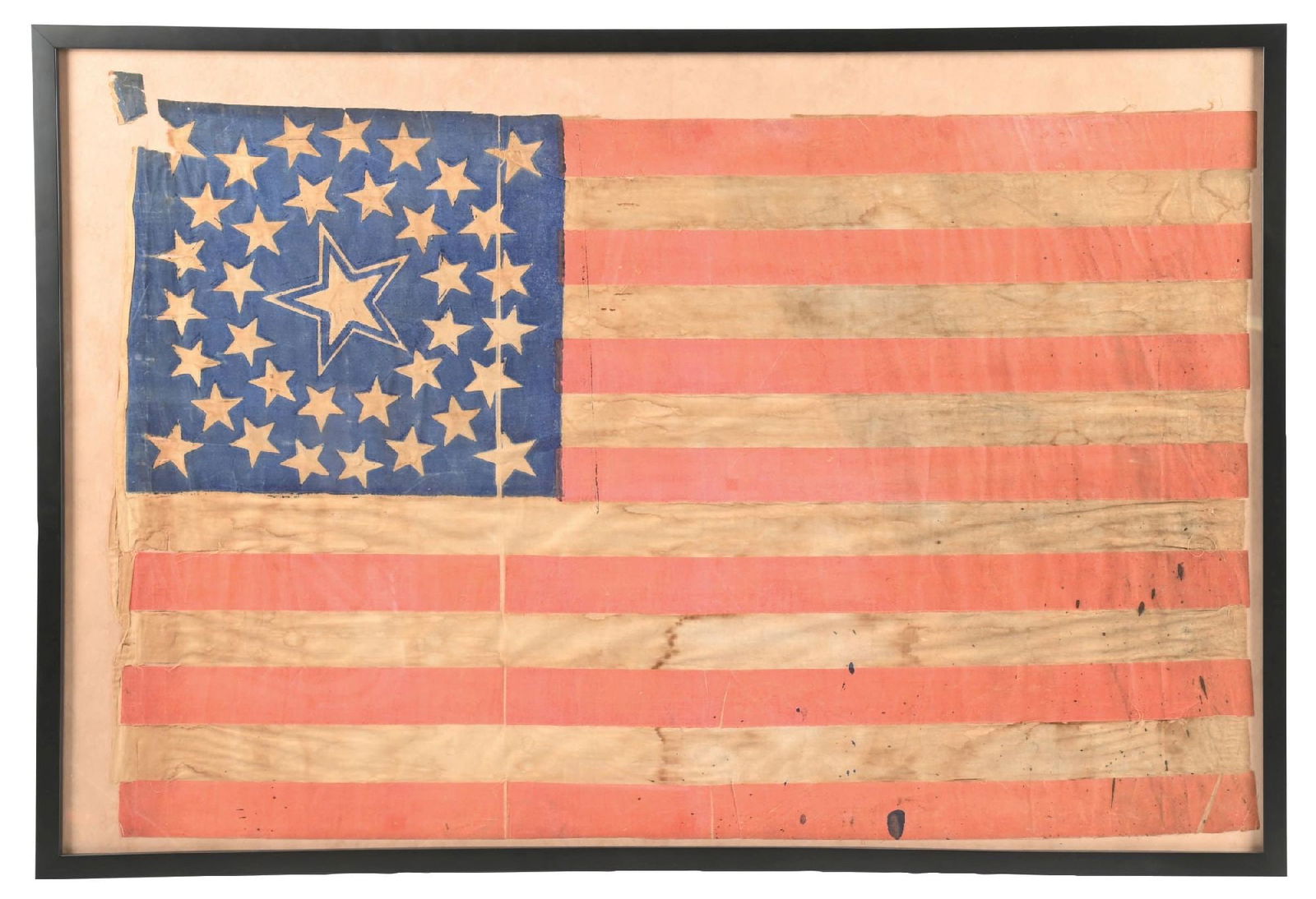 C. 1865-1867 UNITED STATES 36-STAR FRAMED FLAG (1 of 2)