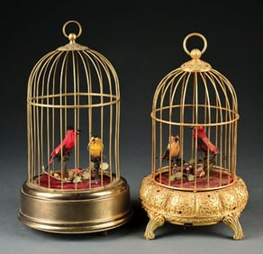 A PAIR OF GERMAN 2 BIRD AUTOMATONS
