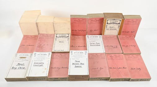 MASSIVE LOT OF: VARIOUS DANCE PERFORATED MUSIC ORGAN BOOKS