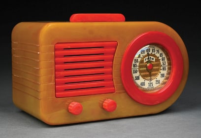 FADA 1000 INSERT GRILL BULLET CATALIN RADIO IN ONYX GREEN AND RED