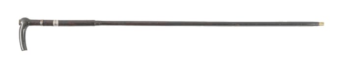 9MM GUN CANE WITH HORN HANDLE