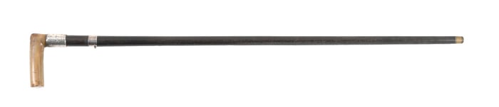 SIGNED BRIGG STILETTO PEPPER BOX GUN CANE