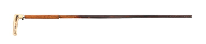 9MM GUN CANE WITH HORN HANDLE