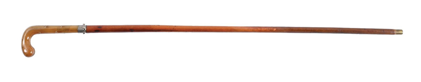 SWORD CANE WITRH HORN HANDLE AND MALACCA SHAFT (1 of 4)