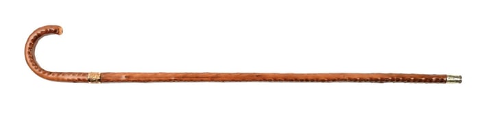 ANTIQUE WALKING STICK WOODEN CANE W/ CARVED KNOBS