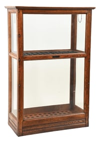 OAK CANE DISPLAY CASE