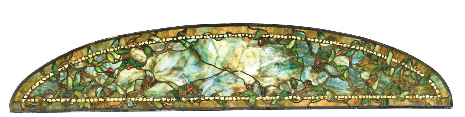 AMERICAN LEADED GLASS TRANSOM WINDOW (1 of 3)