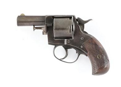 (A) JOHN RIBY DUBLIN WEBLEY NO. 2 "THE BRITISH BULLDOG" DOUBLE ACTION REVOLVER.