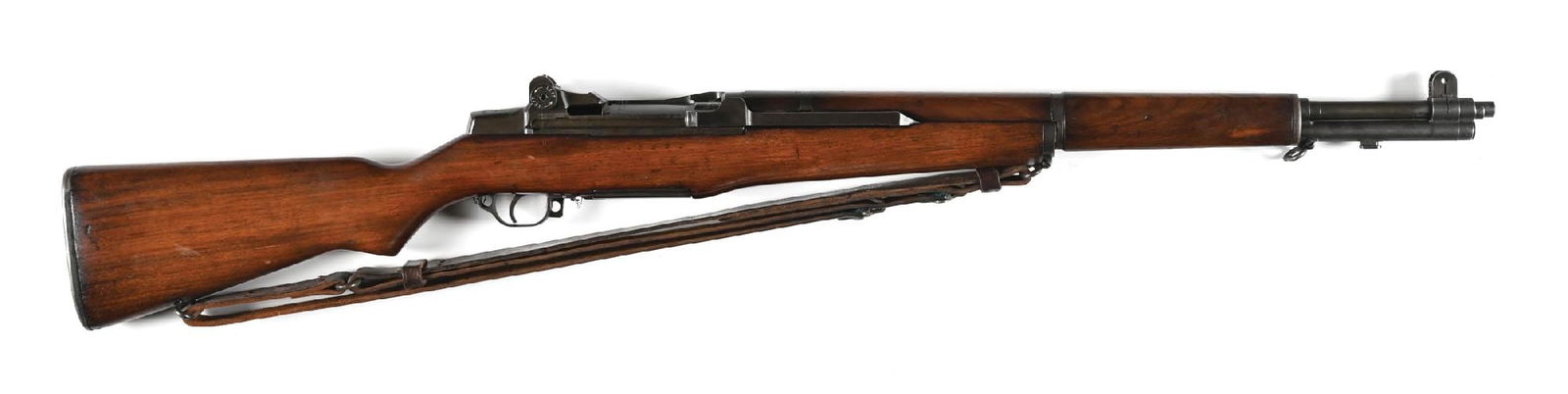 (C) SPRINGFIELD ARMORY M1 GARAND SEMI-AUTOMATIC RIFLE.: Circa September 1943. Springfield barrel dated "6-46". Protected blade front sight and post-War aperture rear. Unrelieved Springfield op rod. Springfield trigger group has the name of a previous owner