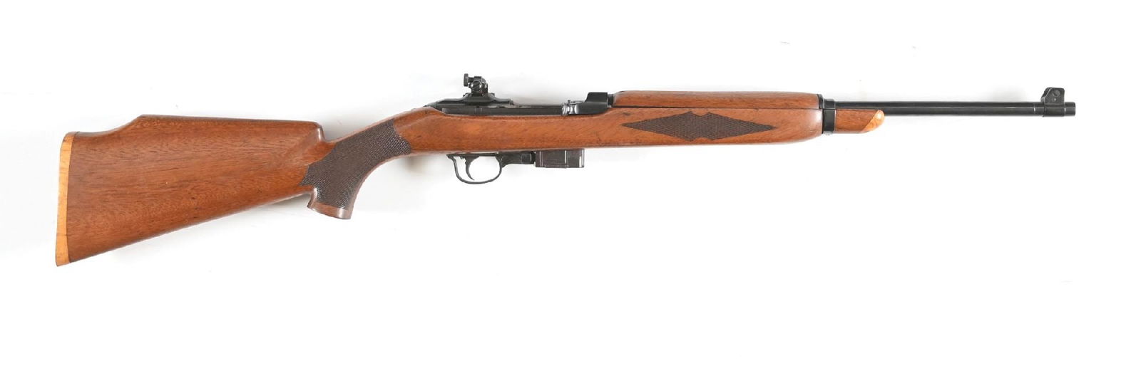 (C) STANDARD PRODUCTS M1 CARBINE SPORTER.: Standard Products produced M1s from April 1943 to May 1944. This carbine was crafted into a sporter likely in the post-War years although is reminiscent of some factory presentation carbines known. Fu