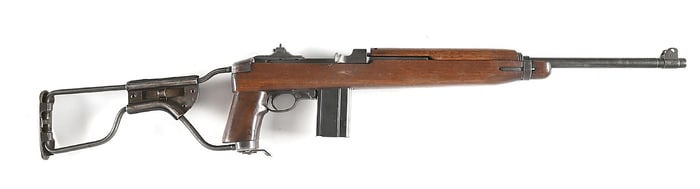 (C) PRE-D DAY WWII INLAND M1A1 CARBINE IDENTIFIED TO PARATROOPER LT. CHARLES PURDY.
