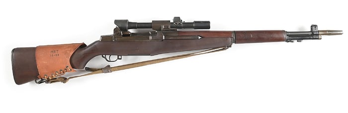(C) SPRINGFIELD ARMORY M1D GARAND SEMI-AUTOMATIC SNIPER RIFLE.