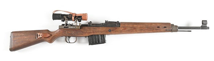 (C) RARE LATE WAR F BLOCK WALTHER NEUENGAMME AC 45 CODE K.43 SEMI-AUTOMATIC SNIPER RIFLE ASSEMBLED
