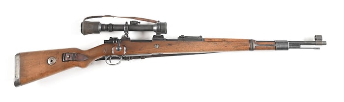 (C) FINE MAUSER K98 BOLT ACTION DOUBLE CLAW SNIPER RIFLE.