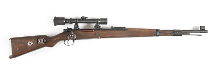 (C) ATTRACTIVE REPLICA HIGH TURRET MAUSER K98 BOLT ACTION SNIPER RIFLE.
