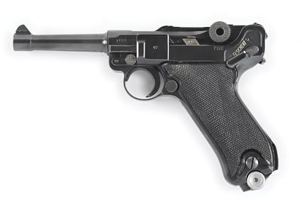 (C) MAUSER BYF 41 P.08 BLACK WIDOW LUGER SEMI-AUTOMATIC PISTOL WITH 2 MATCHING MAGAZINES AND CAPTURE