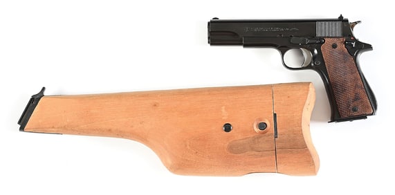 (C) AS NEW IN BOX STAR MODEL MMS 7.63MM PISTOL WITH STOCK HOLSTER.