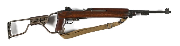 (C) INLAND M1A1 SEMI-AUTOMATIC PARATROOPER CARBINE.