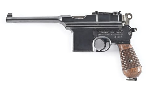 (C) VERY FINE ASTRA MODEL 900 BROOMHANDLE SEMI-AUTOMATIC PISTOL, EX STURGESS.